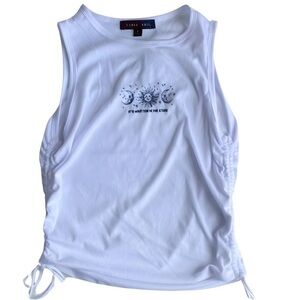 NWT Faded Rose Sun & Moon Graphic Tank - Junior‎ Large